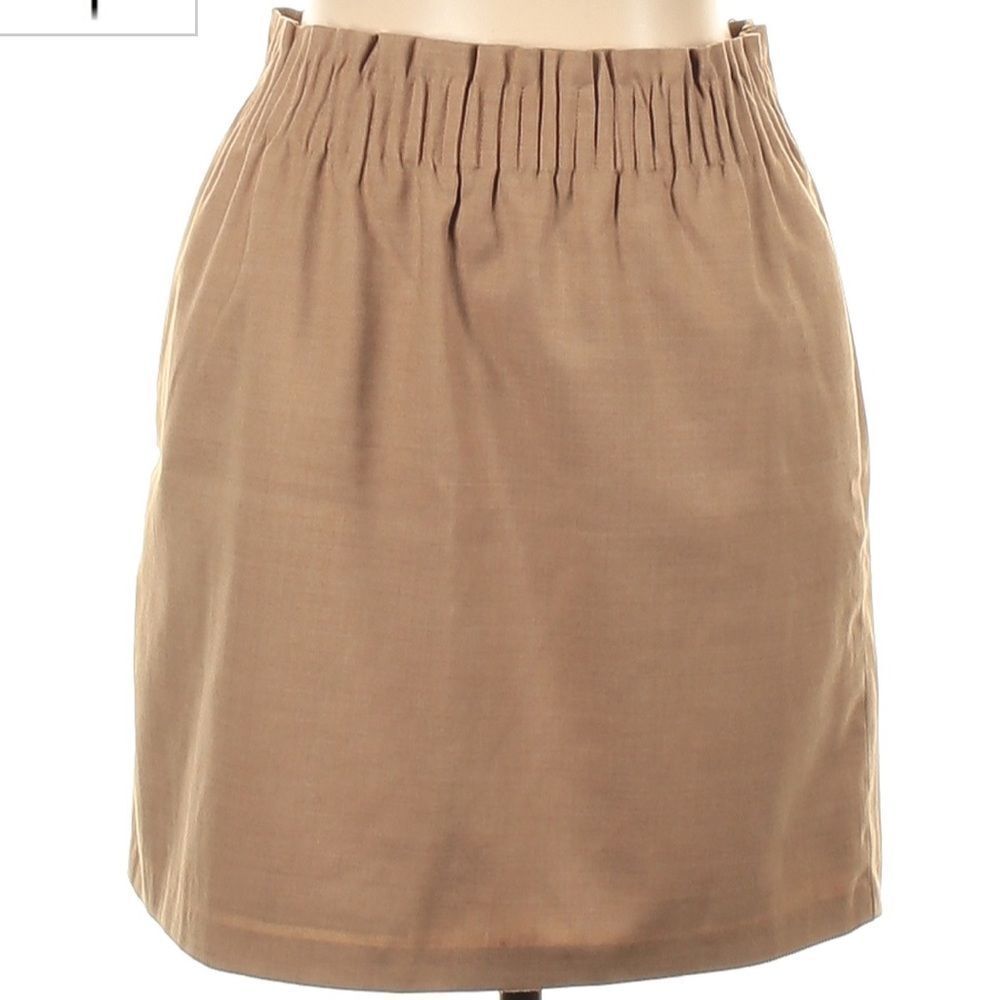 J.Crew Tan Casual elastic Waist Skirt‎ SZ 4